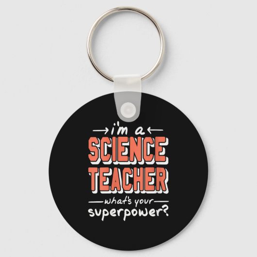 女性科学教師 Superwer 笑える ネิร์ド プライド V キーホルダー (正面)