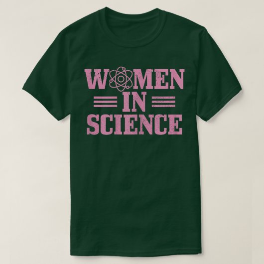 女性科学物理生物学の化学 Tシャツ (デザイン正面)