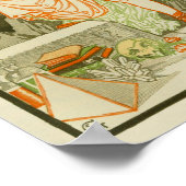 女性科学者グローブピラミッドプリント ポスター (角)