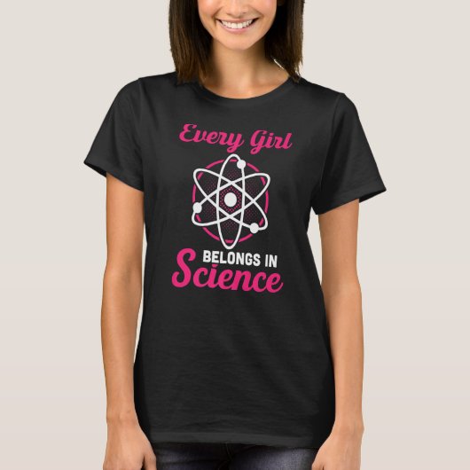 女性科学者女性科学者Steのためのスティミニスト Tシャツ (正面)