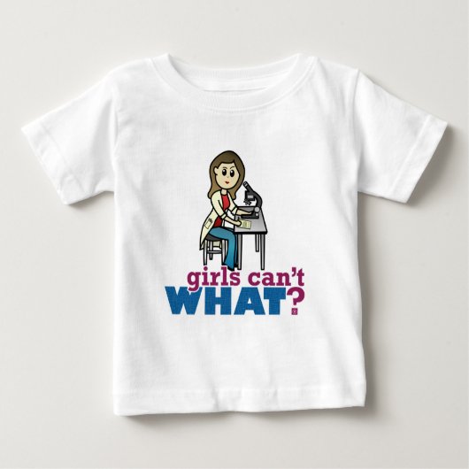 女性科学者 ベビーTシャツ (正面)