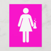 女性科学者 ポストカード (正面)