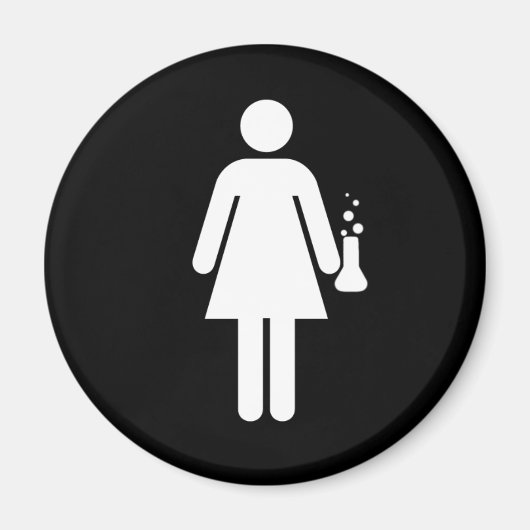 女性科学者 マグネット (正面)