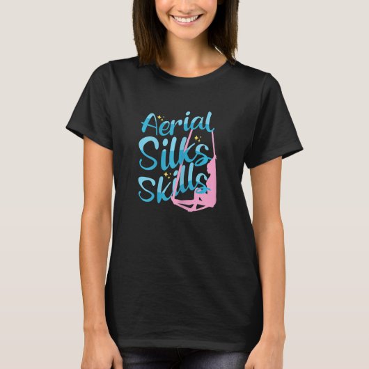 女性空中体操エアリアルシルクダンサー_2 Tシャツ (正面)