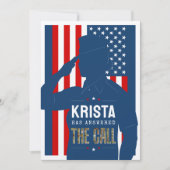 女性空軍隊員　農村での軍事任務　お別れ会 招待状 (正面)