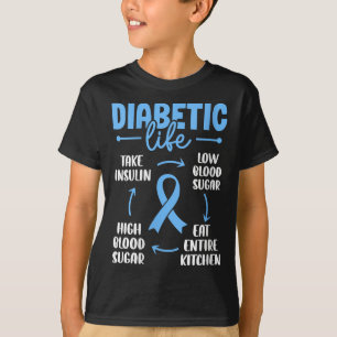 女性糖尿病性低血糖食べ全Ki Tシャツ