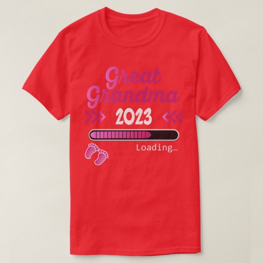 女性素晴らしおばあちゃん2023妊娠期間の積荷中 Tシャツ (デザイン正面)