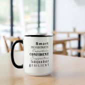 女性素晴らしの質モダンやる気を起こさせる品 マグカップ