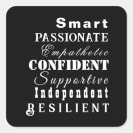 女性素晴らしの黒エレガント白の性質 スクエアシール