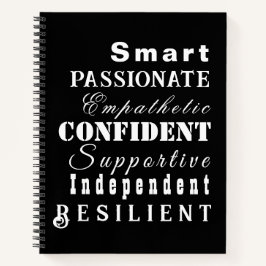 女性素晴らしの黒エレガント白の性質 ノートブック