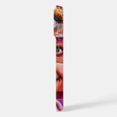 女性素晴らし向け3Dクリムゾンステッカーデザイン iPhoneケース (左側面)