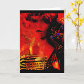 女性結婚したアドベンチャーカード カード (黄色い花)