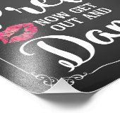 女性結婚の浴室の看板シャルボおもしろいード フォトプリント            (角)