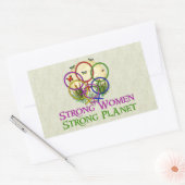 女性統一された 長方形シール (封筒)