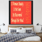 女性美しいメッセージの詩の機能インスパイア キャンバスプリント (インサイチュ (寝室))