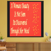 女性美しいメッセージの詩の機能インスパイア キャンバスプリント (インサイチュ (リビング))