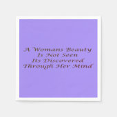 女性美しいメッセージの詩の機能インスパイア スタンダードカクテルナプキン (正面)