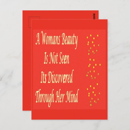 女性美しいメッセージの詩の機能インスパイア ポストカード (正面/裏面)