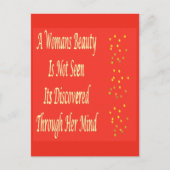 女性美しいメッセージの詩の機能インスパイア ポストカード (正面)