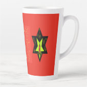 女性美しいメッセージの詩の機能 カフェラテマグ (右)