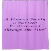 女性美しいメッセージの詩の機能 シャワーカーテン (正面)