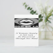 女性美しいメッセージの詩の機能 ポストカード (スタンド正面)