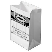 女性美しいメッセージの詩の機能 ミディアムペーパーバッグ (正面アングル)