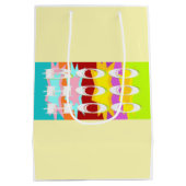 女性美しいメッセージの詩の機能 ミディアムペーパーバッグ (裏面)