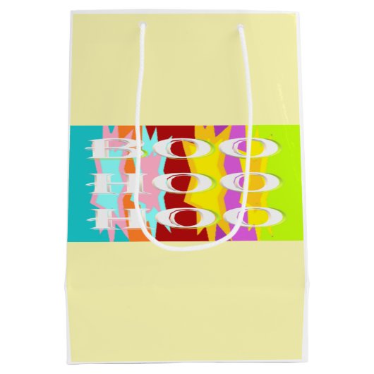 女性美しいメッセージの詩の機能 ミディアムペーパーバッグ (裏面)