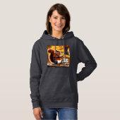 女性美しいルックTシャツ パーカ (正面フル)
