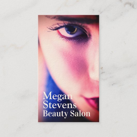 女性美しい顔スクエア名刺 名刺 (正面)