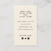 女性美しい顔スクエア名刺 名刺 (裏面)