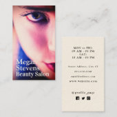 女性美しい顔スクエア名刺 名刺 (正面/裏面)