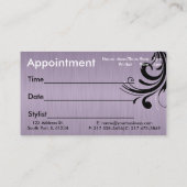 女性美容師アポイントメントカード 予約カード (裏面)
