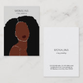 女性美術アフリカのイヤリングジュエリー展 名刺 (正面/裏面)