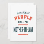 女性義母の日のプレゼント 招待状 (正面/裏面)