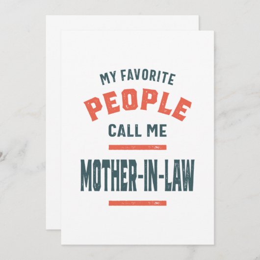 女性義母の日のプレゼント 招待状 (正面/裏面)