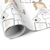 女性聴覚学者 ラッピングペーパー (ロールコーナー)