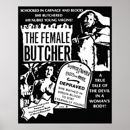 女性肉屋 ポスター (正面)