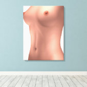 女性胴体の概念像 キャンバスプリント (インサイチュ (ウッドフロア))