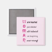 女性自尊心ピンク感動的色 マグネット (正面/裏面)