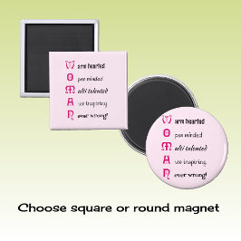 女性自尊心ピンク感動的色 マグネット
