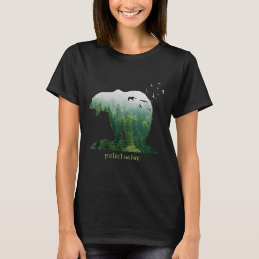 女性自然保護環境保護 Tシャツ (正面)