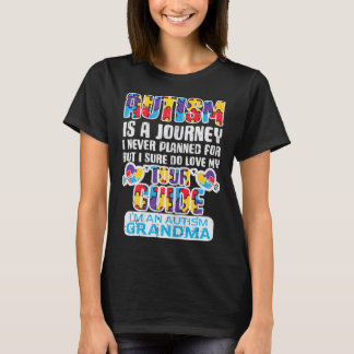 女性自閉症の旅は決して計画されたツアーガイドグラ Tシャツ