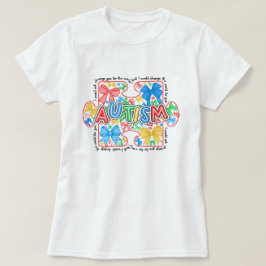 女性自閉症意識コケットボウ Tシャツ