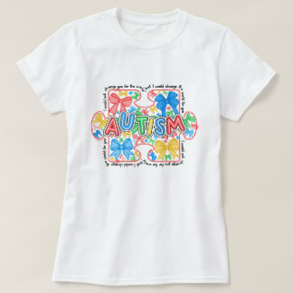 女性自閉症意識コケットボウ Tシャツ