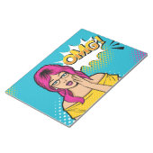 女性芸ポップ・アートの術 ノートパッド (アングル)