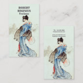 女性芸者中国芸術 名刺 (正面/裏面)