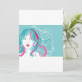 女性芸術的イラストレーション 招待状 (スタンド正面)