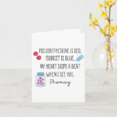 女性薬剤師バレンタイン薬局テクニシャングラ カード (黄色い花)